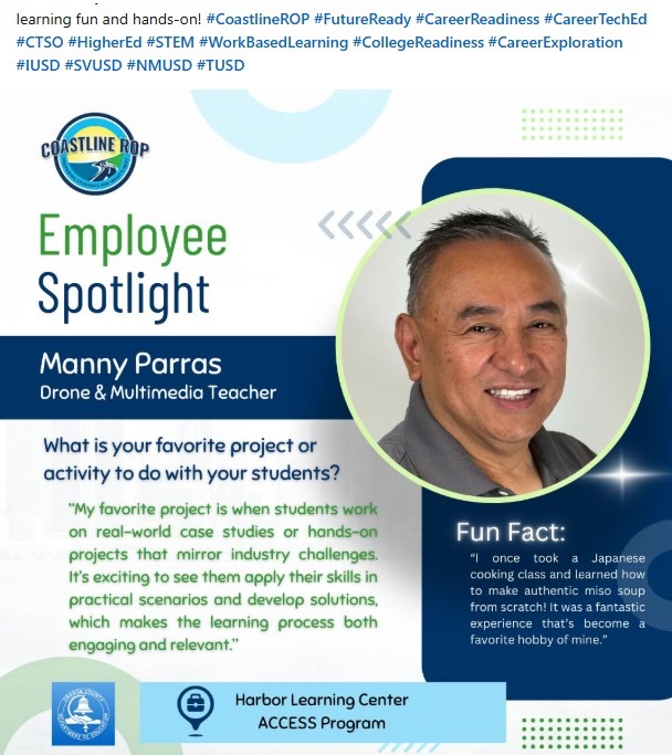 Manny Parras — Drone Technology instructor, ACCESS Employee Spotlight
